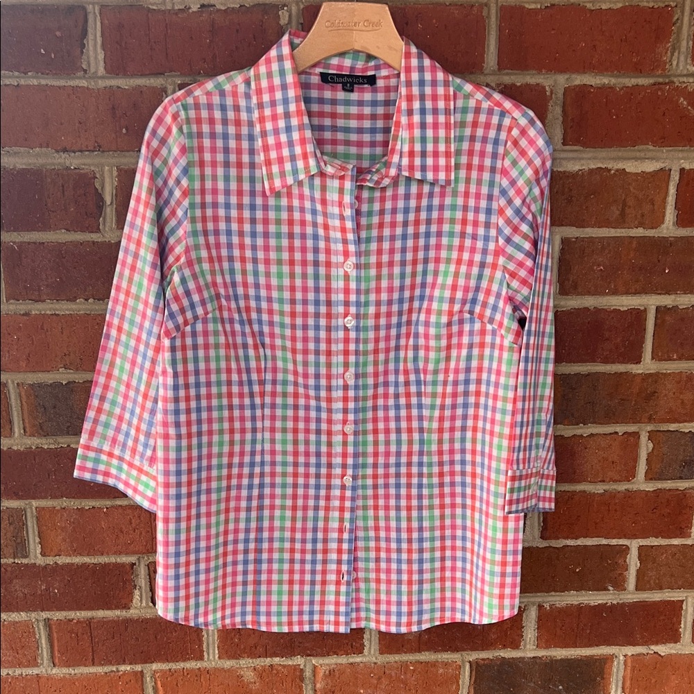 Chadwick’s Colorful Plaid Button-Up Shirt